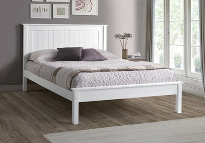 Oslo White Low Foot End Bed