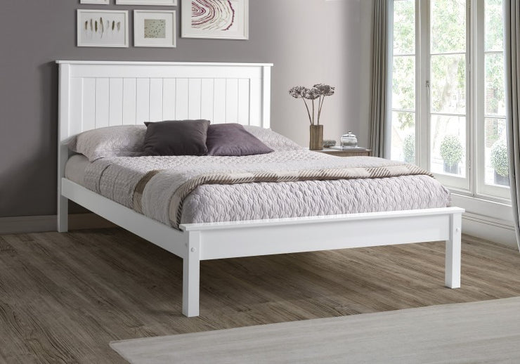 Oslo White Low Foot End Bed Frame