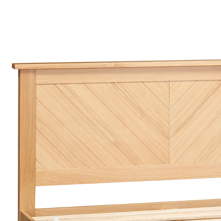 Palermo Oak End Drawer Wooden Bed Frame