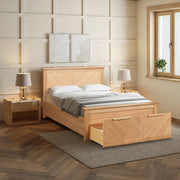 Palermo Oak End Drawer Wooden Bed Frame