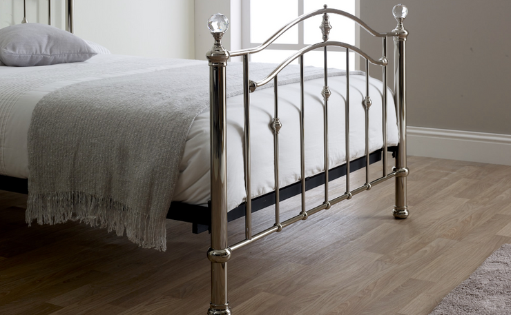 Venice Chrome Metal Bed Frame