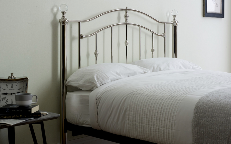 Venice Chrome Metal Bed Frame