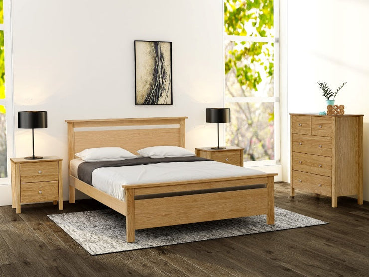 Pisa Oak Wooden Bed Frame