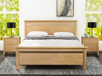 Pisa Oak Wooden Bed Frame